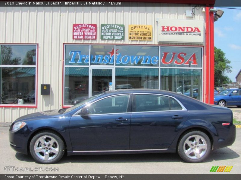 Imperial Blue Metallic / Titanium 2010 Chevrolet Malibu LT Sedan