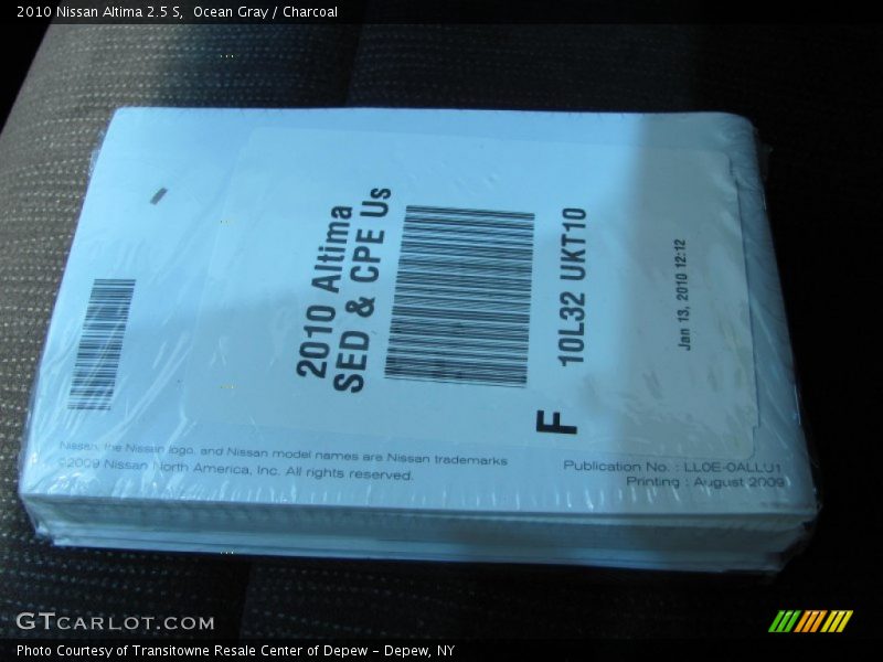 Ocean Gray / Charcoal 2010 Nissan Altima 2.5 S