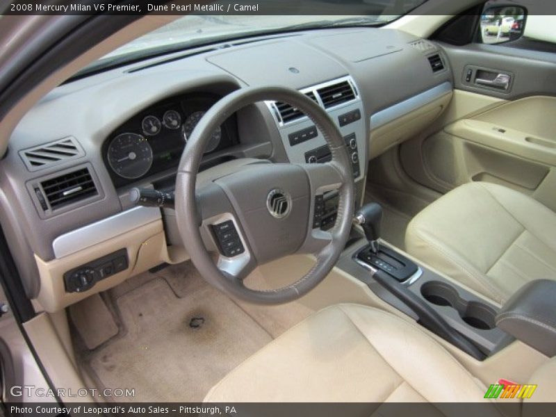 Dune Pearl Metallic / Camel 2008 Mercury Milan V6 Premier