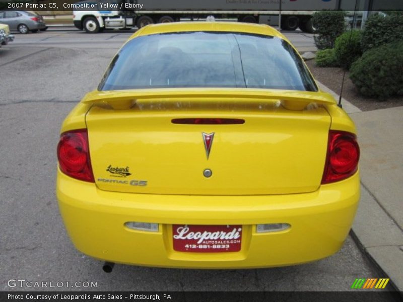 Competition Yellow / Ebony 2007 Pontiac G5