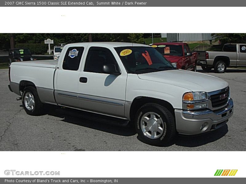 Summit White / Dark Pewter 2007 GMC Sierra 1500 Classic SLE Extended Cab