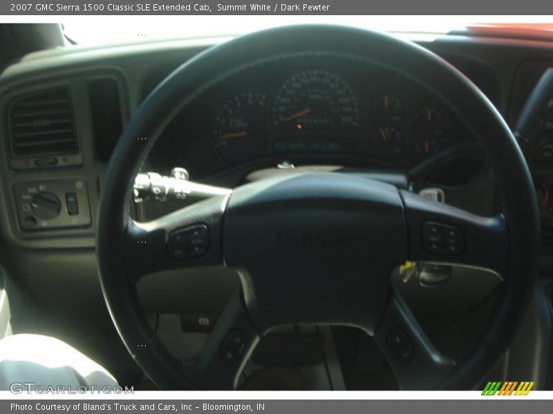 Summit White / Dark Pewter 2007 GMC Sierra 1500 Classic SLE Extended Cab