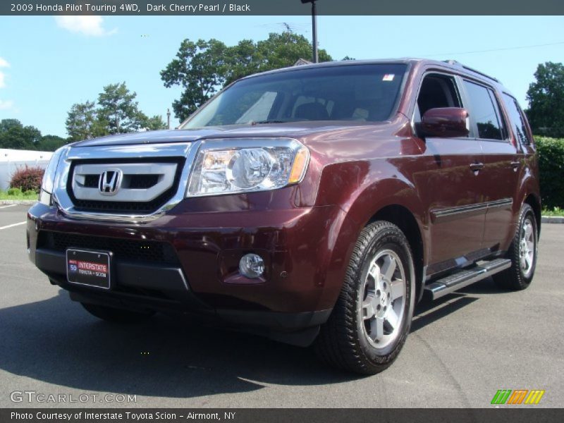 Dark Cherry Pearl / Black 2009 Honda Pilot Touring 4WD