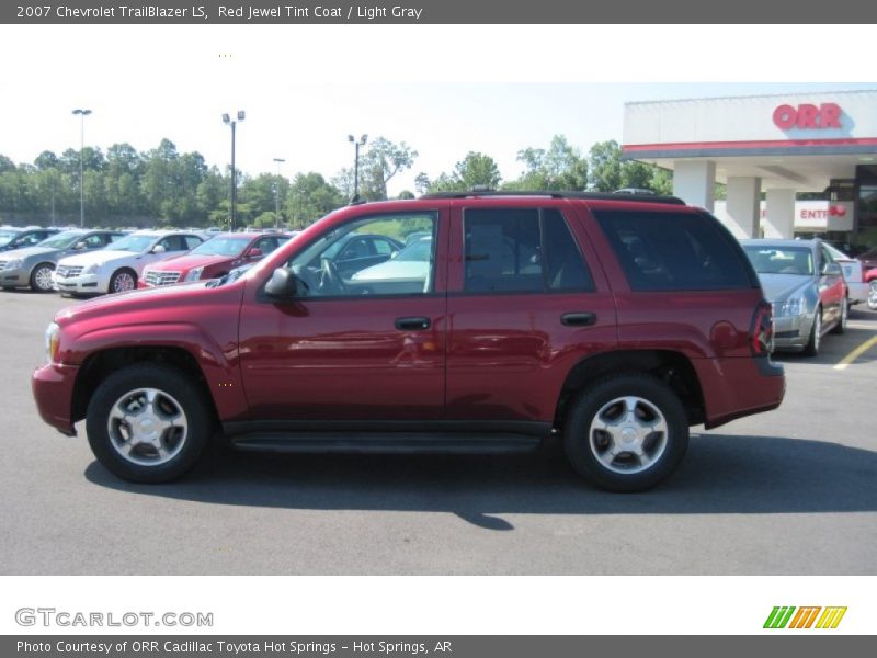 Red Jewel Tint Coat / Light Gray 2007 Chevrolet TrailBlazer LS