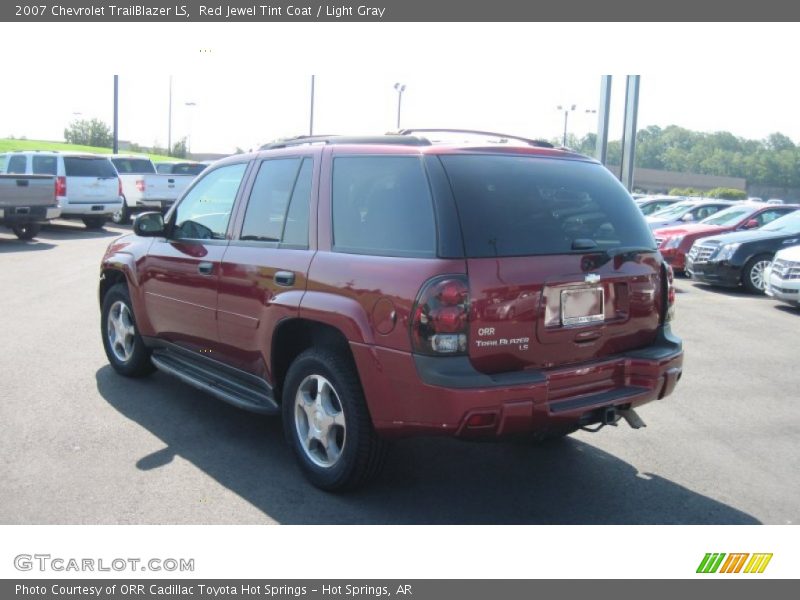 Red Jewel Tint Coat / Light Gray 2007 Chevrolet TrailBlazer LS