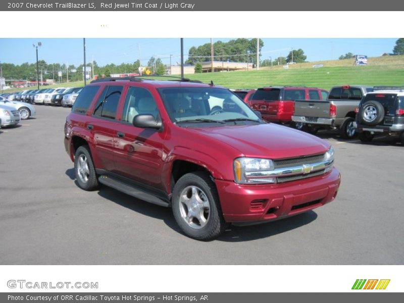 Red Jewel Tint Coat / Light Gray 2007 Chevrolet TrailBlazer LS
