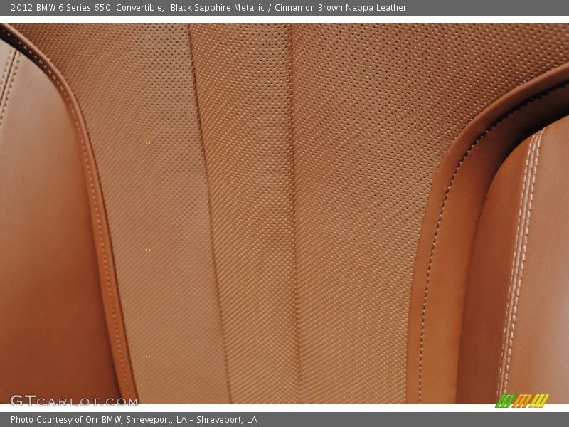  2012 6 Series 650i Convertible Cinnamon Brown Nappa Leather Interior