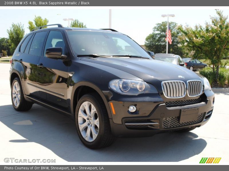 Black Sapphire Metallic / Black 2008 BMW X5 4.8i