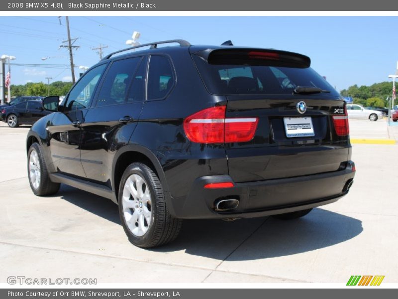 Black Sapphire Metallic / Black 2008 BMW X5 4.8i