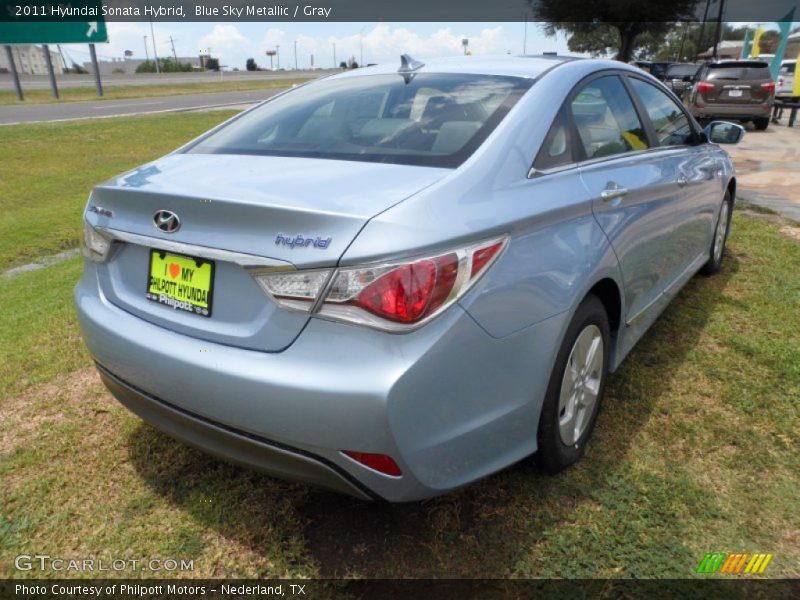 Blue Sky Metallic / Gray 2011 Hyundai Sonata Hybrid