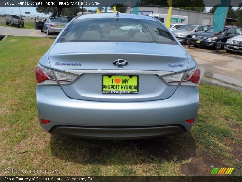 Blue Sky Metallic / Gray 2011 Hyundai Sonata Hybrid