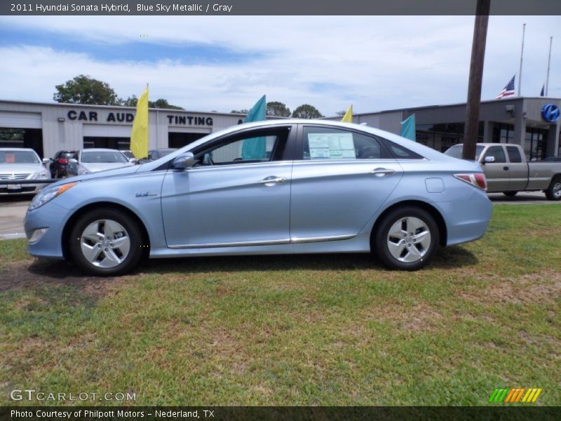 Blue Sky Metallic / Gray 2011 Hyundai Sonata Hybrid