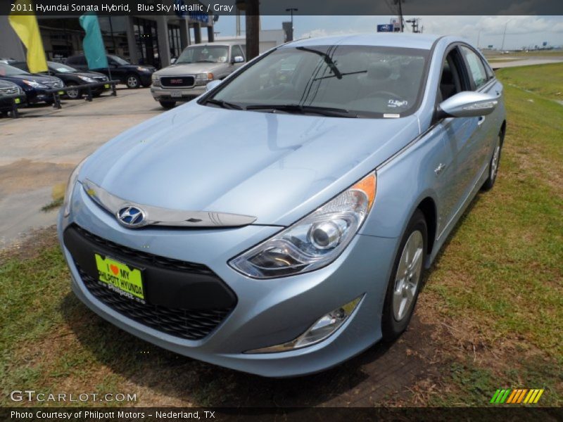 Blue Sky Metallic / Gray 2011 Hyundai Sonata Hybrid