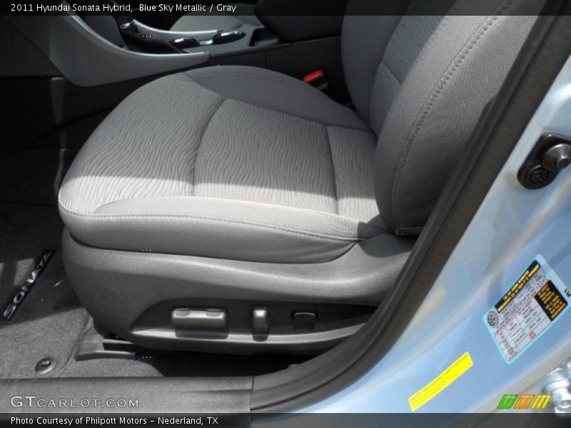 Blue Sky Metallic / Gray 2011 Hyundai Sonata Hybrid