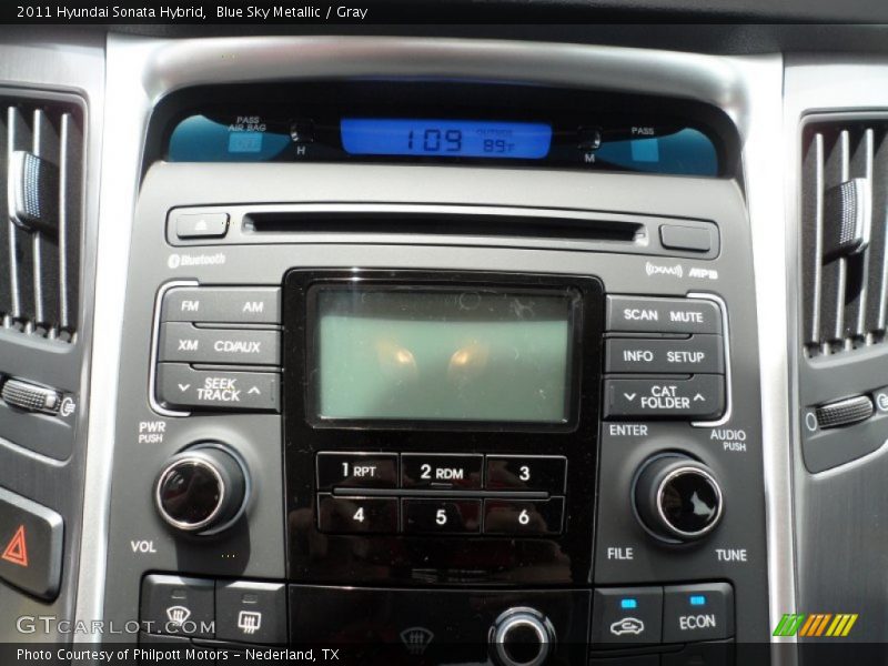 Controls of 2011 Sonata Hybrid