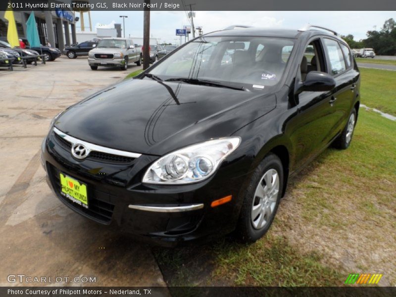 Black Noir Pearl / Beige 2011 Hyundai Elantra Touring GLS