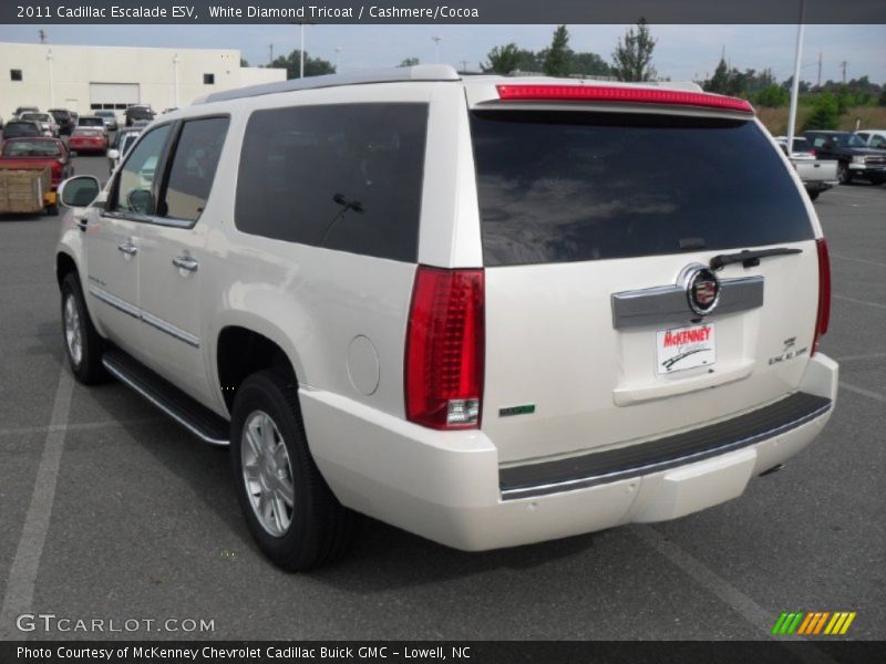 White Diamond Tricoat / Cashmere/Cocoa 2011 Cadillac Escalade ESV