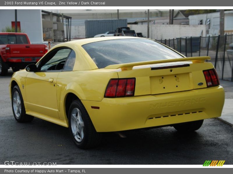 Zinc Yellow / Dark Charcoal 2003 Ford Mustang V6 Coupe