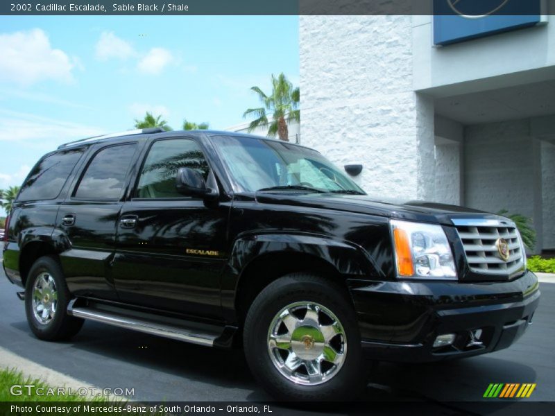 Sable Black / Shale 2002 Cadillac Escalade