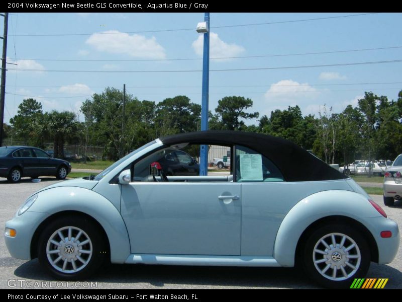 Aquarius Blue / Gray 2004 Volkswagen New Beetle GLS Convertible
