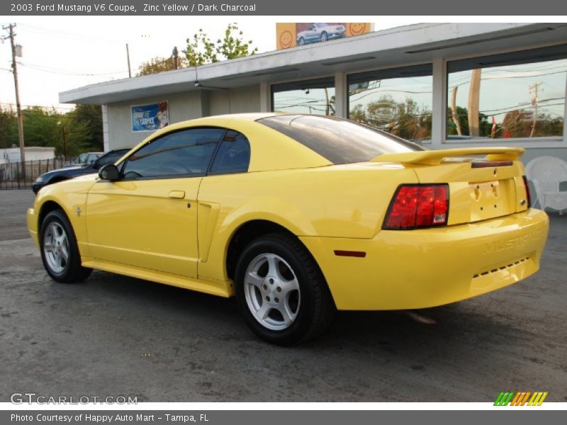 Zinc Yellow / Dark Charcoal 2003 Ford Mustang V6 Coupe