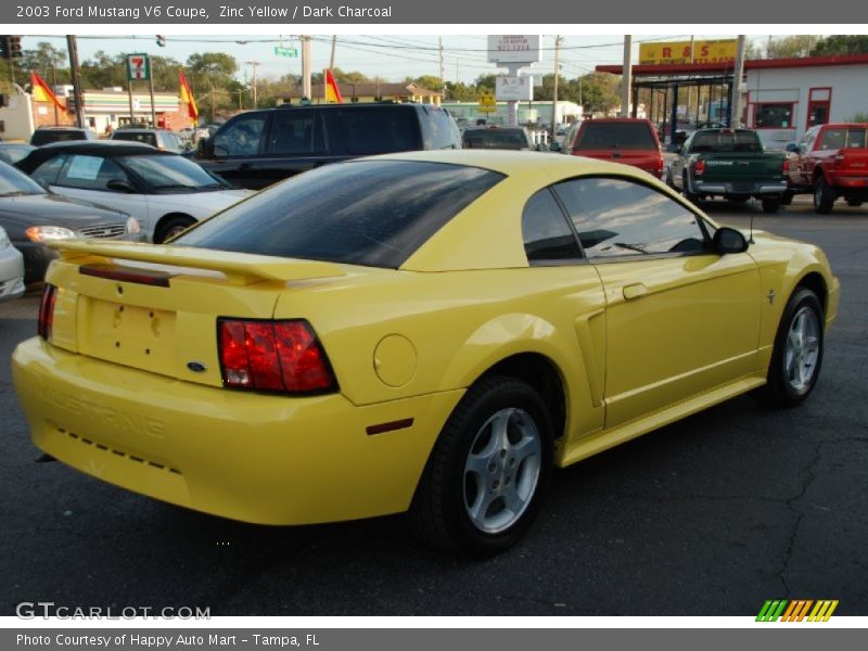 Zinc Yellow / Dark Charcoal 2003 Ford Mustang V6 Coupe