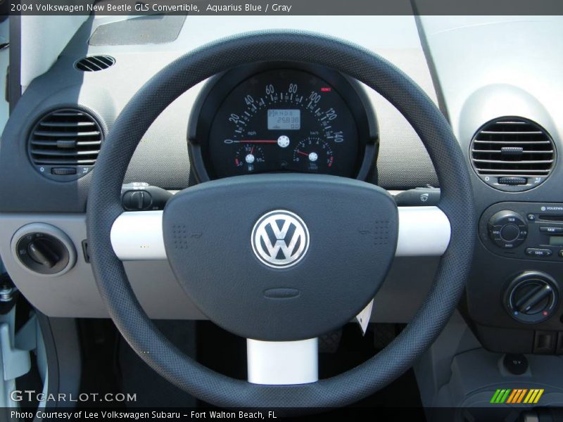Aquarius Blue / Gray 2004 Volkswagen New Beetle GLS Convertible