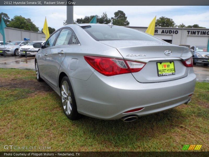 Radiant Silver / Gray 2012 Hyundai Sonata SE