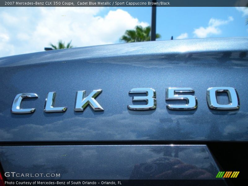 Cadet Blue Metallic / Sport Cappuccino Brown/Black 2007 Mercedes-Benz CLK 350 Coupe