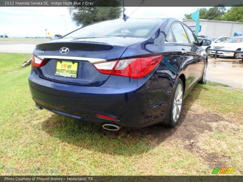 Indigo Night Blue / Gray 2012 Hyundai Sonata SE