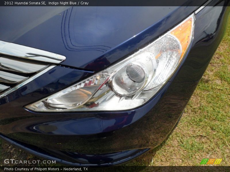 Indigo Night Blue / Gray 2012 Hyundai Sonata SE