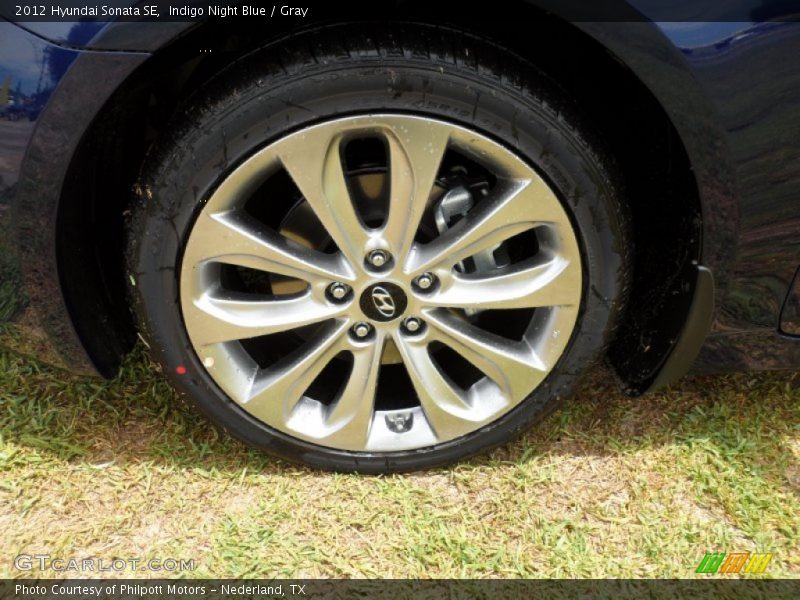 Indigo Night Blue / Gray 2012 Hyundai Sonata SE