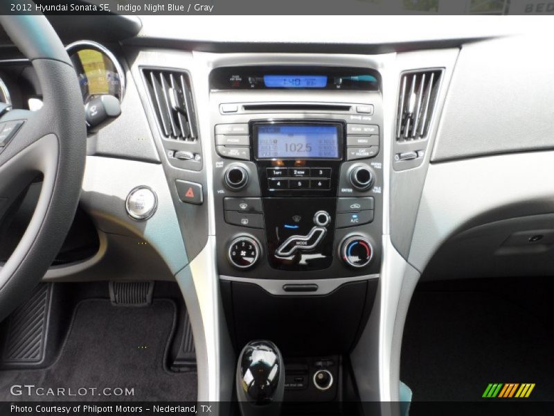 Indigo Night Blue / Gray 2012 Hyundai Sonata SE