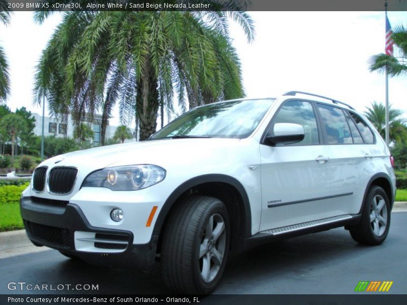 Alpine White / Sand Beige Nevada Leather 2009 BMW X5 xDrive30i