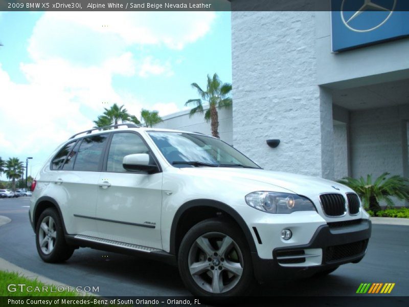 Alpine White / Sand Beige Nevada Leather 2009 BMW X5 xDrive30i