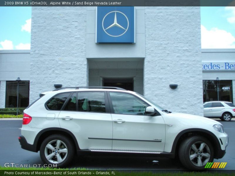 Alpine White / Sand Beige Nevada Leather 2009 BMW X5 xDrive30i