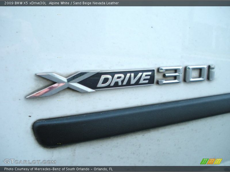 Alpine White / Sand Beige Nevada Leather 2009 BMW X5 xDrive30i