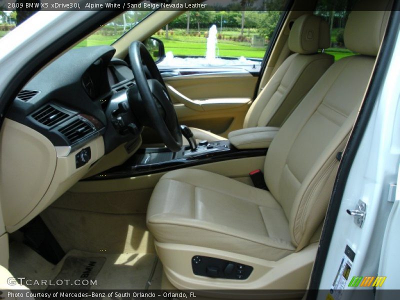 Alpine White / Sand Beige Nevada Leather 2009 BMW X5 xDrive30i