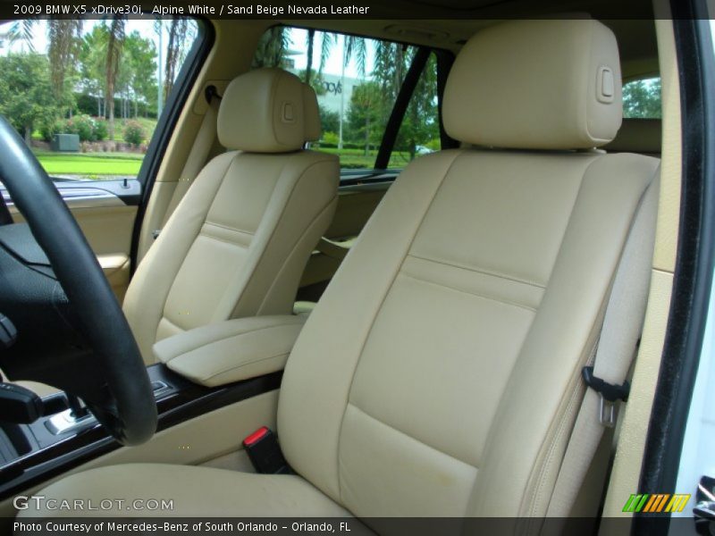 Alpine White / Sand Beige Nevada Leather 2009 BMW X5 xDrive30i