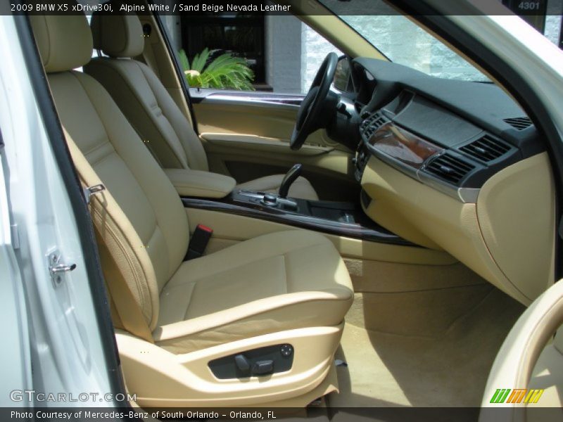 Alpine White / Sand Beige Nevada Leather 2009 BMW X5 xDrive30i