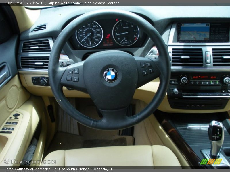 Alpine White / Sand Beige Nevada Leather 2009 BMW X5 xDrive30i