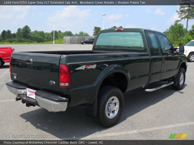 Woodland Green Metallic / Medium Prairie Tan 1999 Ford F250 Super Duty XLT Extended Cab 4x4