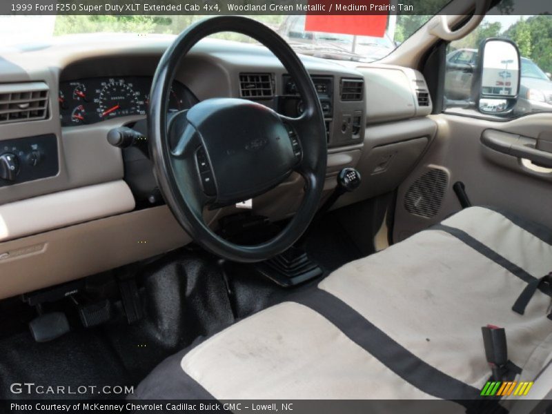 Woodland Green Metallic / Medium Prairie Tan 1999 Ford F250 Super Duty XLT Extended Cab 4x4
