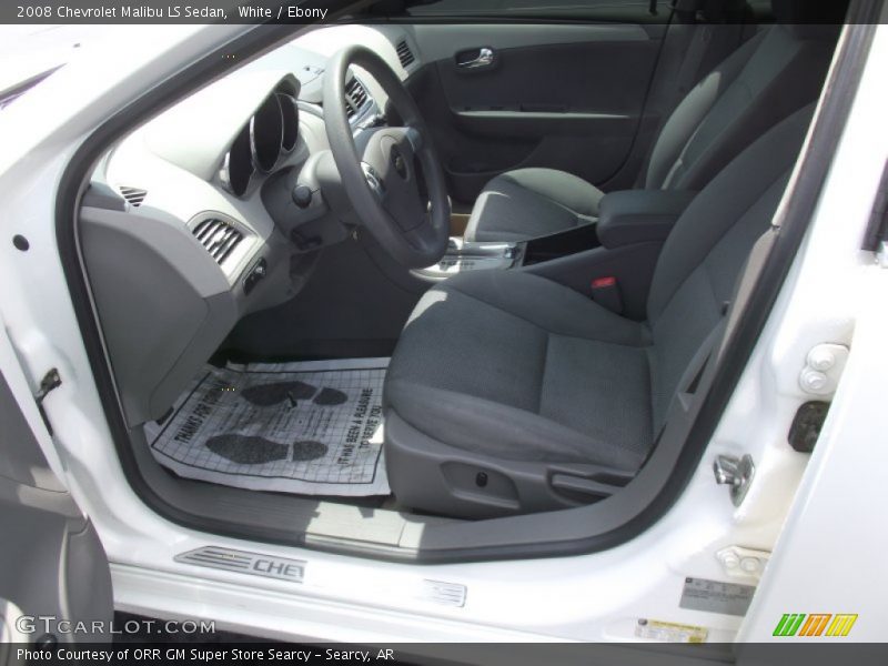 White / Ebony 2008 Chevrolet Malibu LS Sedan
