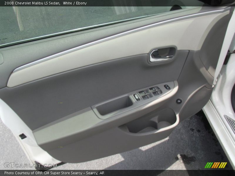 White / Ebony 2008 Chevrolet Malibu LS Sedan