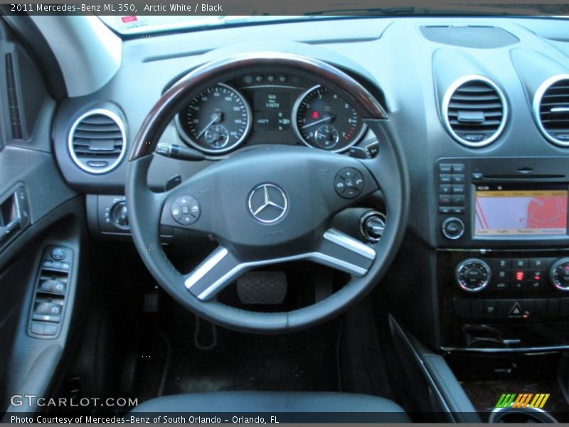 Arctic White / Black 2011 Mercedes-Benz ML 350