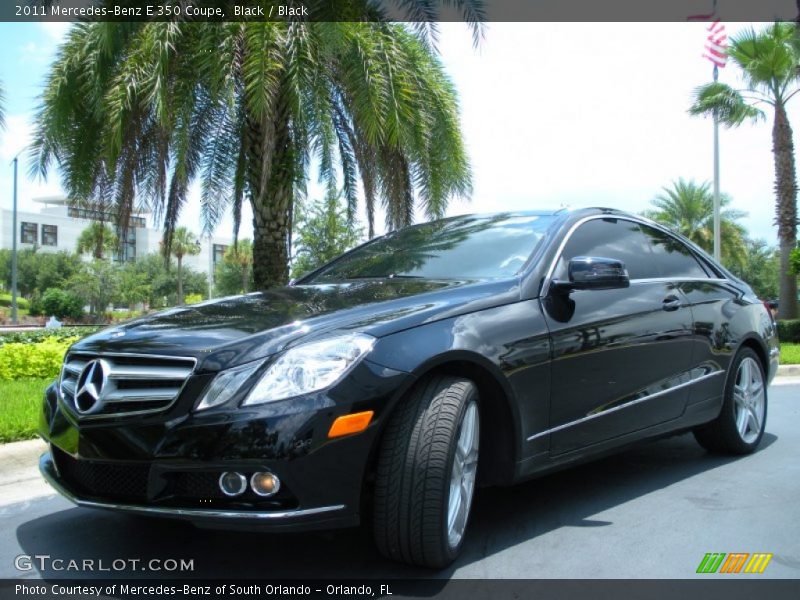 Black / Black 2011 Mercedes-Benz E 350 Coupe