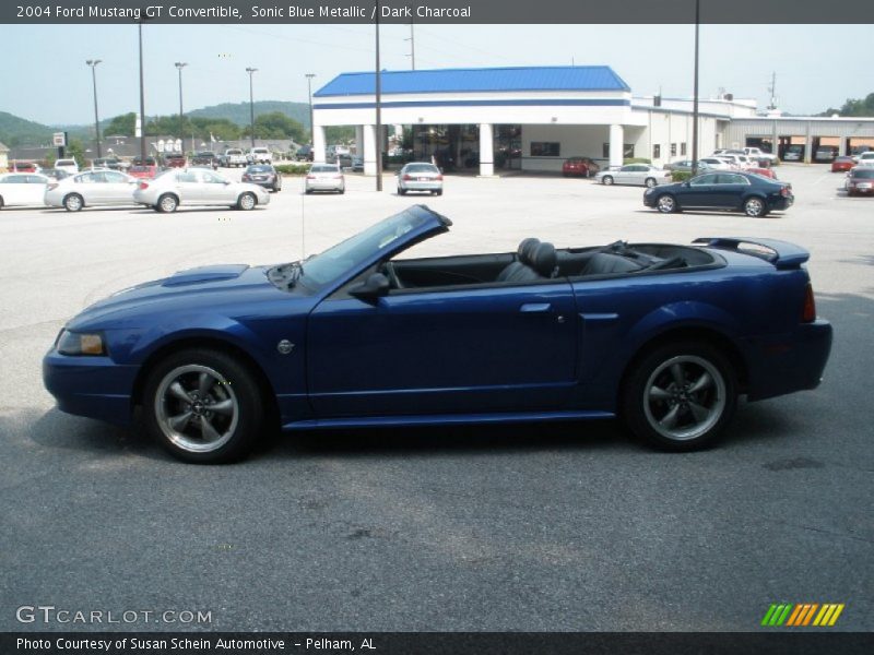 Sonic Blue Metallic / Dark Charcoal 2004 Ford Mustang GT Convertible