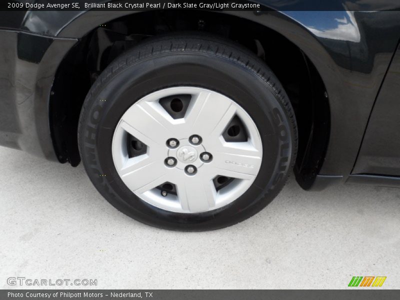 Brilliant Black Crystal Pearl / Dark Slate Gray/Light Graystone 2009 Dodge Avenger SE