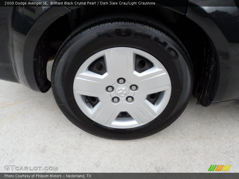 Brilliant Black Crystal Pearl / Dark Slate Gray/Light Graystone 2009 Dodge Avenger SE